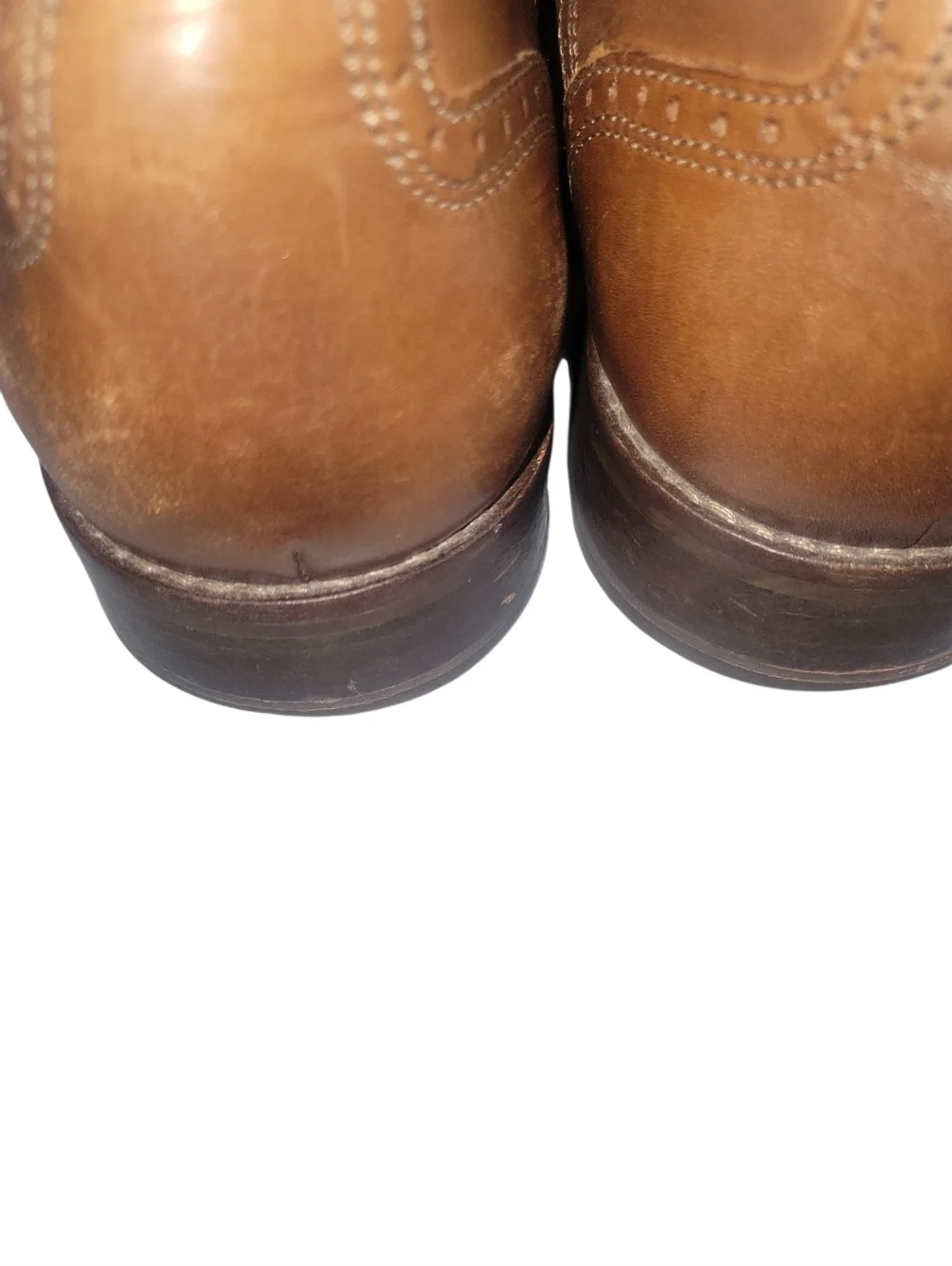Johnston & Murphy Alredge Men's Brown Leather Cap-Toe Oxford Dress Shoes Sz 10M
